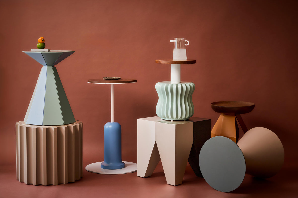 Anywhere-Anytime collection — versatile geometric side tables, Rutam Furniture